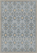 Alfombra clásica bordeada azul Shemse