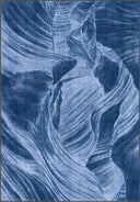 Alfombra moderna azul Layers