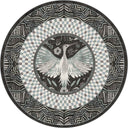 Alfombra de estampado animal gris antracita Stork