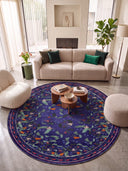 Alfombra floral azul marino Night Garden