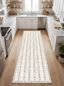 Alfombra moderna crema Wicker