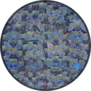 Alfombra moderna de estampado animal azul Monark