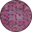 Alfombra moderna de estampado animal rosa Monark