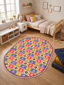 Alfombra Colorful Motifs Multicolor Kilim