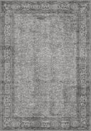 Alfombra clásica gris con borde Tale