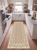 Alfombra floral crema Royal Garden