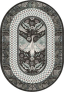 Alfombra de estampado animal gris antracita Stork