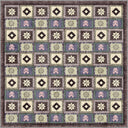 Alfombra Colorful Motifs Antracita Kilim