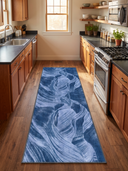 Alfombra moderna azul Layers