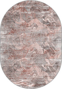 Alfombra abstracta rosa Serap