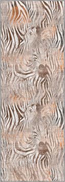 Alfombra moderna de estampado animal beige Harmony of Lines