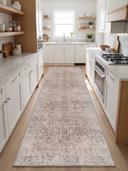 Alfombra vintage Classic Trace crema