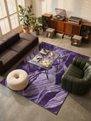 Alfombra moderna morada Layers
