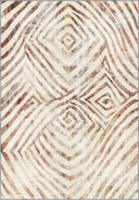 Alfombra moderna geométrica beige Desert Traces