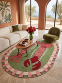Alfombra de estampado animal Red Lobsters