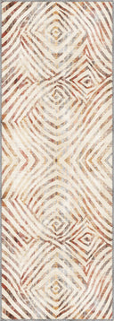 Alfombra moderna geométrica beige Desert Traces