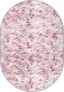 Butterfly Traces Pink Animal Print Modern Rug