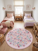 Alfombra infantil rosa Stroll in the Meadow