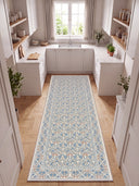 Alfombra floral crema Mirrored Rose