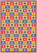 Alfombra Colorful Motifs Multicolor Kilim