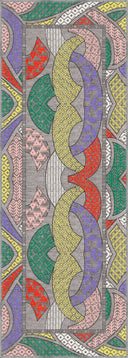 Alfombra gris Kilim Heritage Flow