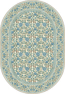 Alfombra floral crema Mirrored Rose
