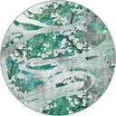 Alfombra floral verde Cherry Blossom Dance