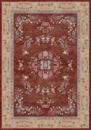 Alfombra clásica con borde Oriental Lotus