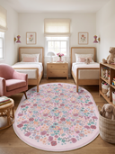 Alfombra infantil rosa Stroll in the Meadow