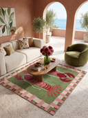 Alfombra de estampado animal Red Lobsters