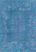 Alfombra moderna turquesa Spring Distressed