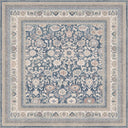 Alfombra clásica Night Afshani azul con borde