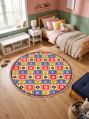 Alfombra Colorful Motifs Multicolor Kilim