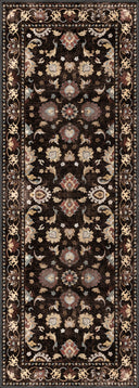 Alfombra clásica ribeteada negra Sultan's Garden