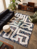 Alfombra moderna crema Path
