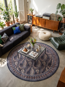 Alfombra bohemia Indigo Ivy