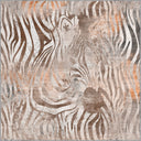 Alfombra moderna de estampado animal beige Harmony of Lines
