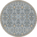 Alfombra clásica bordeada azul Shemse