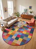 Alfombra moderna Rainbow Checkerboard