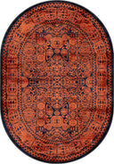 Alfombra clásica Ruby Passion con borde rojo