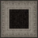 Alfombra clásica con borde negra Mystic Meander