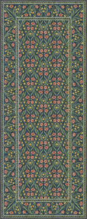 Alfombra floral verde Royal Garden