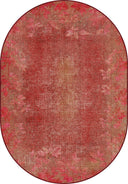 Alfombra moderna roja Spring Distressed