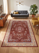 Alfombra clásica con borde Oriental Lotus
