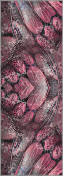 Alfombra de estampado animal rosa Butterfly Wings