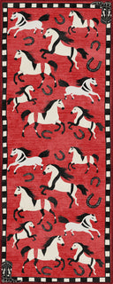 Alfombra de estampado animal Red Horses