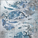 Alfombra floral azul Cherry Blossom Dance