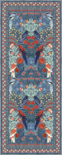 Alfombra de estampado animal azul Confidant Garden