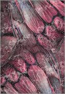 Alfombra de estampado animal rosa Butterfly Wings