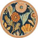 Autumn Light Navy Floral Rug